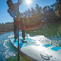 Thumbnail for Badfish 12'6” iShape Inflatable Paddle Board SUP lifestyle