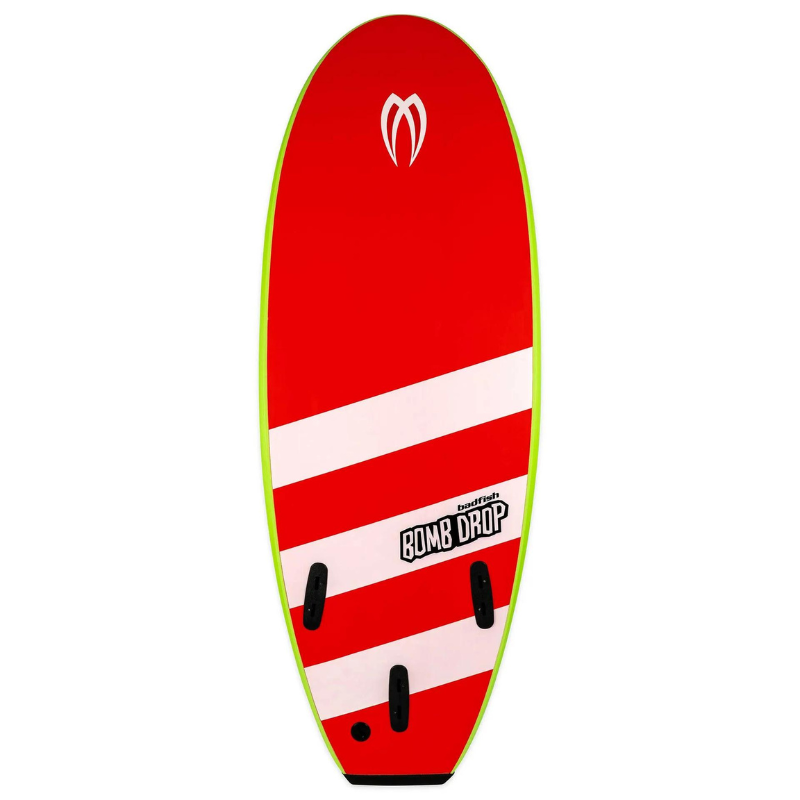 Badfish 5’0” Bomb Drop Foam Surfboard - Lime - Back