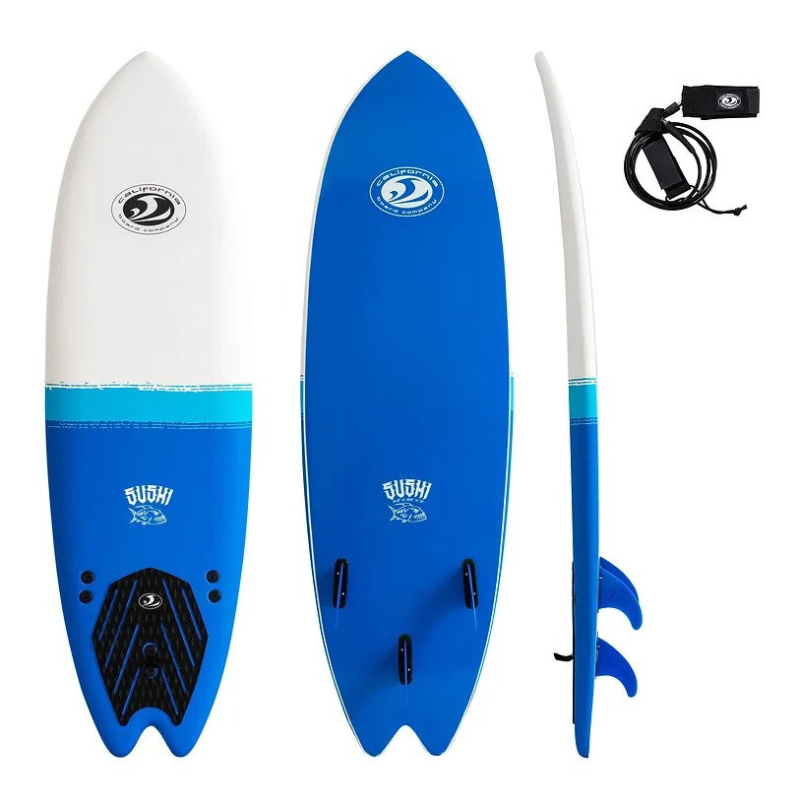 CBC 6'2" Sushi Foam Surfboard Soft Top