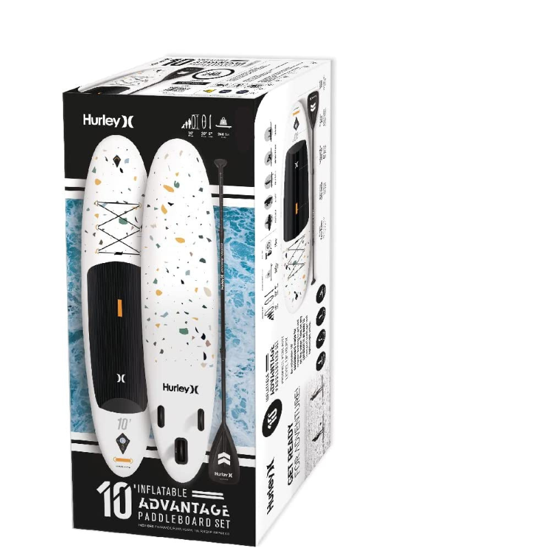 Hurley 10' Advantage Inflatable Paddle Board SUP - Terrazzo Box
