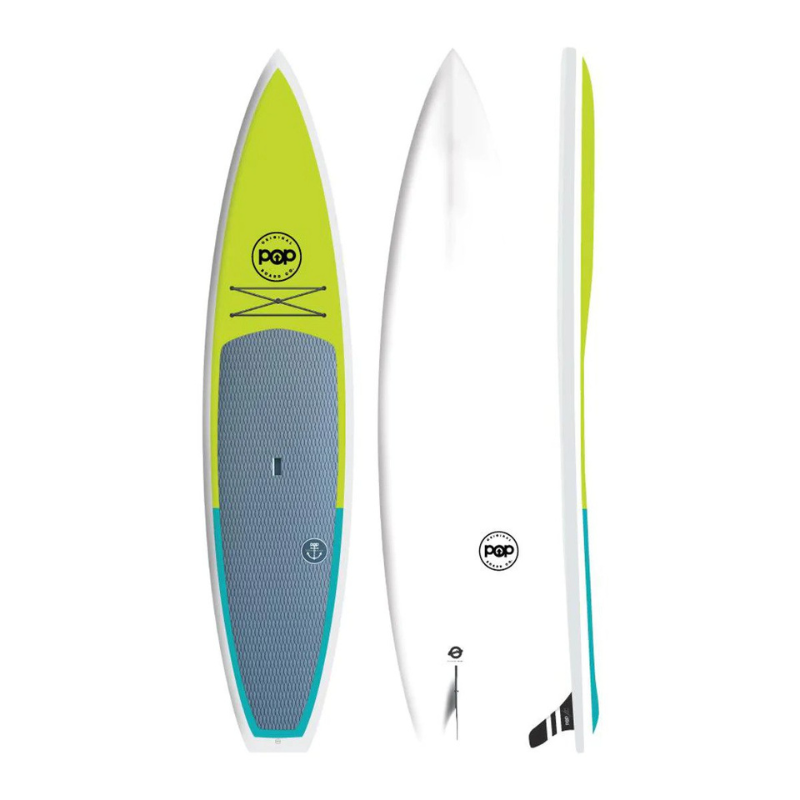 POP Board Co 11’6" Amigo Turbo Stand Up Paddle Board SUP -  Lime/Turquoise
