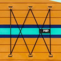 Thumbnail for POP Board Co 11' Yacht Hopper Paddle Board Inflatable SUP - Teak/Blue/Mint bungee system