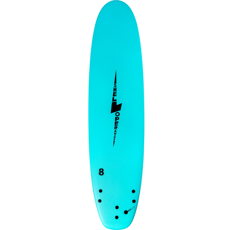 Surfboard Trading Co. 8’0" Swell Operator Foam Surfboard - Aqua front