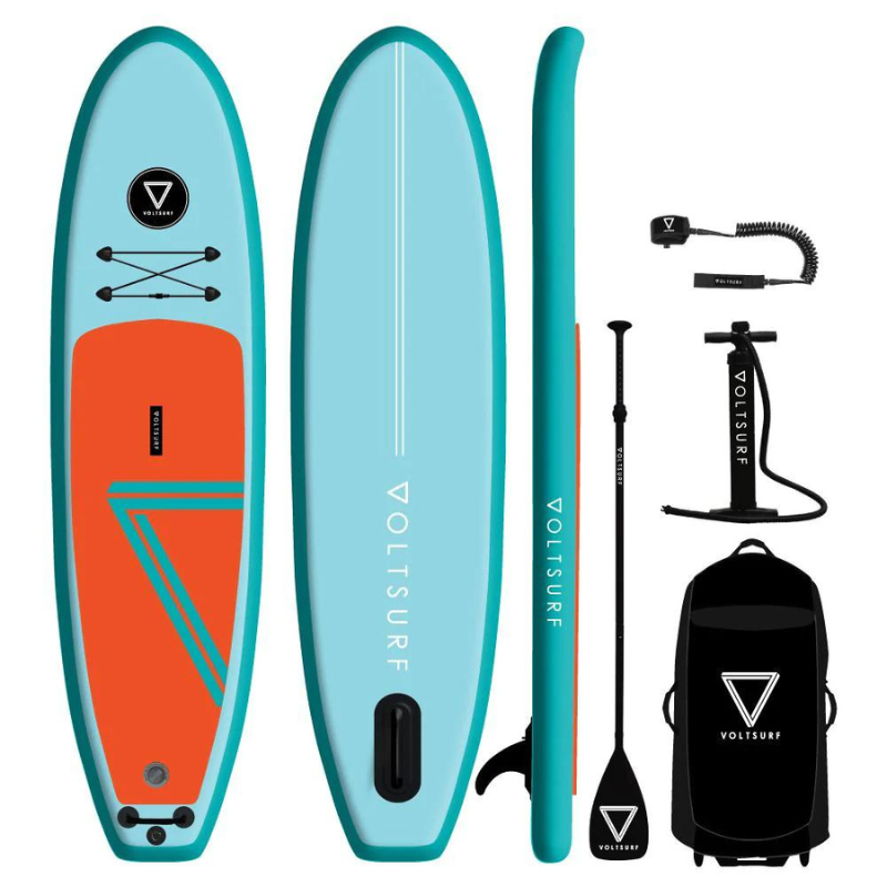 Voltsurf 10' Class Act Stand Up Paddle Board Inflatable SUP - Turquoise Rail - Good Wave