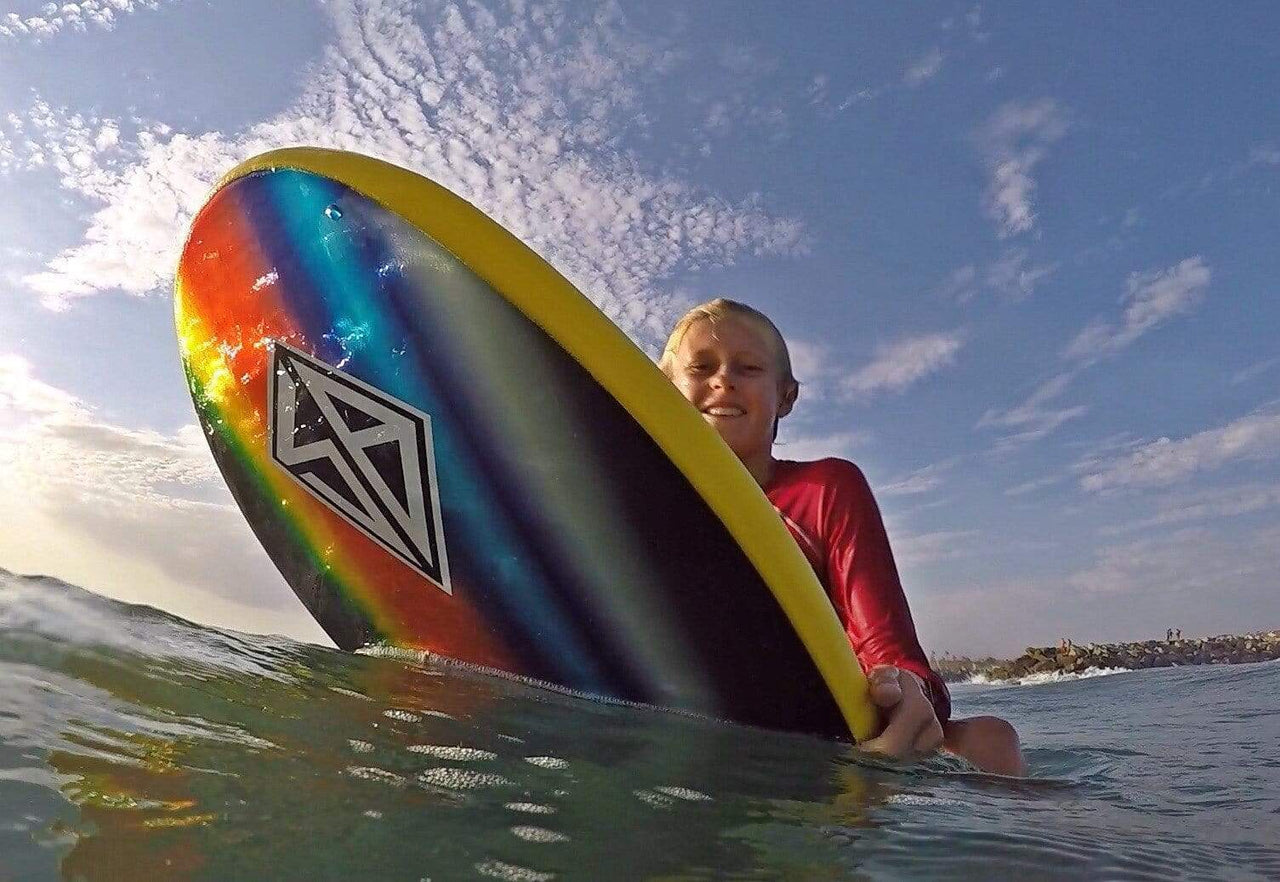 Scott Burke 4'5" Blackball Foam Surfboard In Water