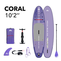 Thumbnail for Aqua Marina 10’2” Coral 2023 Inflatable Paddle Board All-Around Advanced Night Fade package