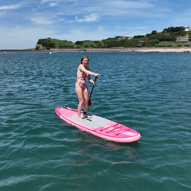 Aqua Marina 10’2” Coral 2023 Inflatable Paddle Board All-Around Advanced Raspberry in action