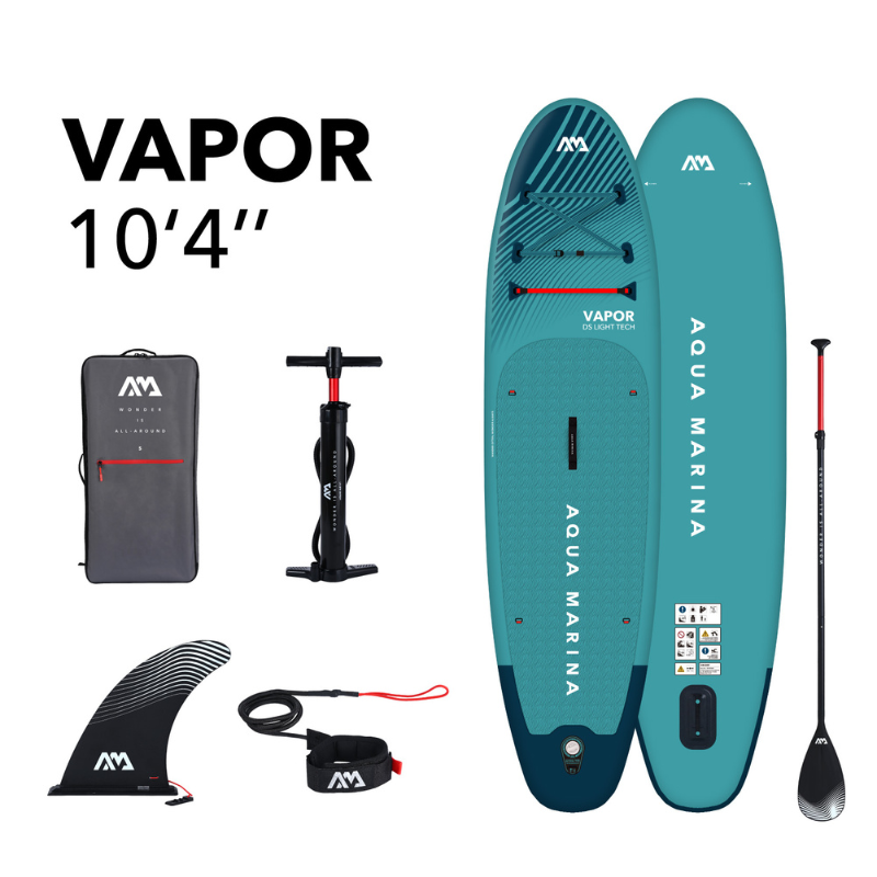 Aqua Marina 10’4” Vapor 2023 Inflatable Paddle Board SUP Package