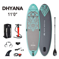 Thumbnail for Aqua Marina 11’0″ Dhyana 2021 Fitness Inflatable Paddle Board SUP - Good Wave