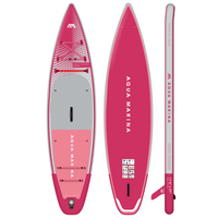 Thumbnail for Aqua Marina 11’6” Coral 2023 Touring Inflatable Paddle Board Raspberry back front side view