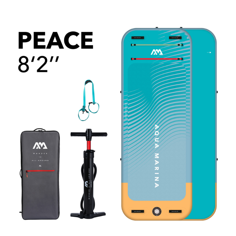 Aqua Marina 8’2” Peace 2023 Fitness Inflatable Floating Yoga Mat package