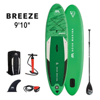 Thumbnail for Aqua Marina 9’10” Breeze 2022 Inflatable Paddle Board All-Around SUP - Good Wave