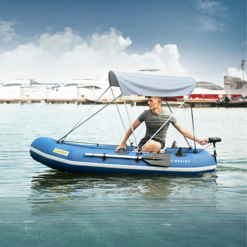 Aqua Marina Classic Advanced Fishing & Sport Boat - Gas Motor Mount in water