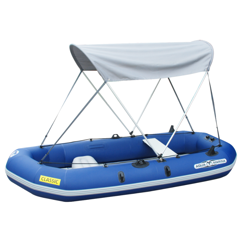 Aqua Marina Classic Advanced Fishing & Sport Boat - Gas Motor Mount with canopy