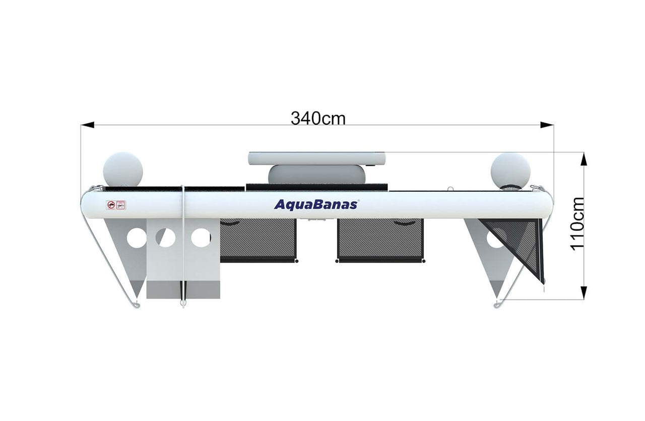 AquaBanas Floating Party Dock Island Inflatable Platform with Bana Tent - Good Wave