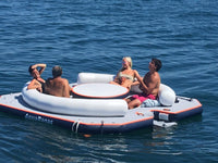 Thumbnail for AquaBanas Floating Party Dock Island Inflatable Platform with Bana Tent - Good Wave