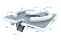 Thumbnail for AquaBanas Floating Party Dock Island Inflatable Platform with Bana Tent - Good Wave