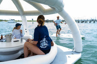 Thumbnail for AquaBanas Floating Party Dock Island Inflatable Platform with Bana Tent - Good Wave