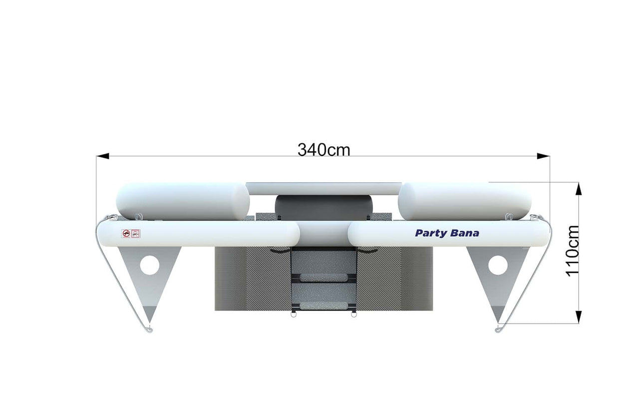 AquaBanas Floating Party Dock Island Inflatable Platform with Bana Tent - Good Wave
