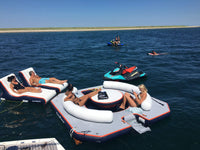 Thumbnail for AquaBanas Floating Party Dock Island Inflatable Platform with Bana Tent - Good Wave