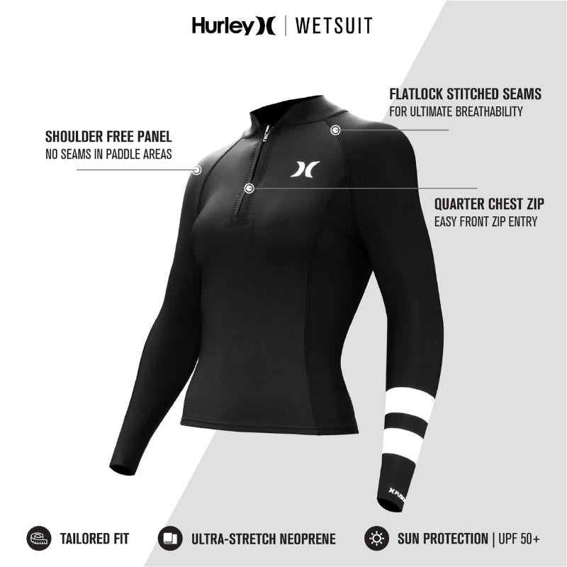Hurley Fusion Wetsuits Women 101 Front Zip Jacket - Good Wave