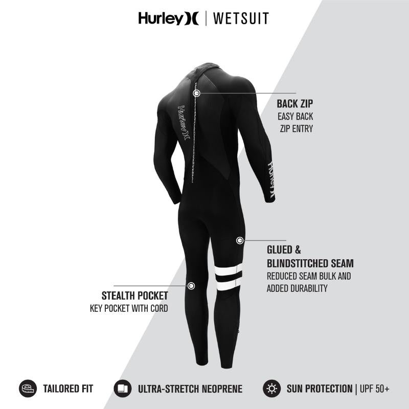 Hurley Fusion Wetsuits Men 302 Back Zip - Good Wave