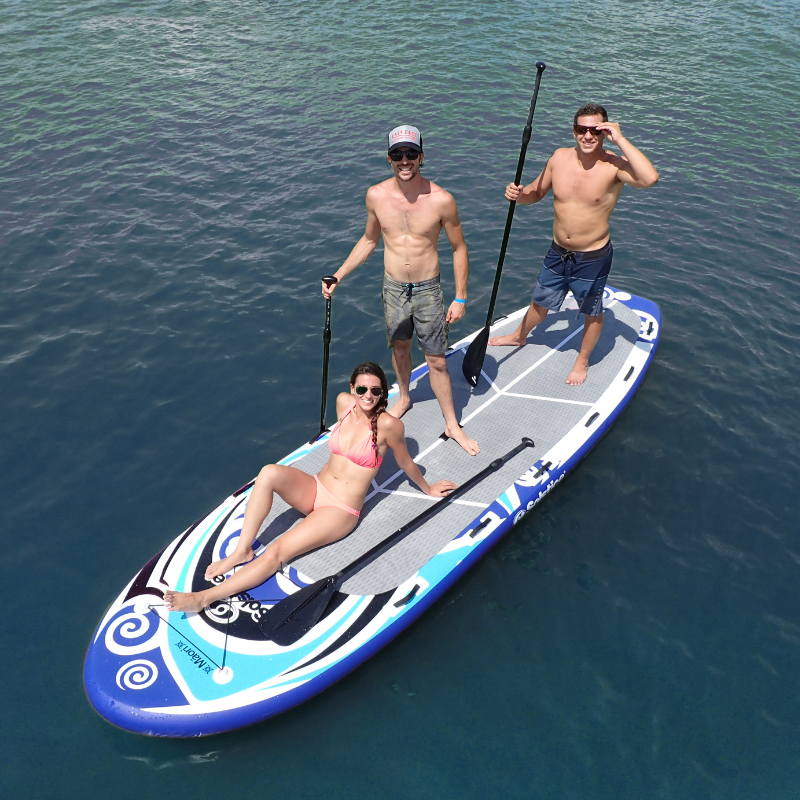 Solstice 16' Maori Giant Inflatable Paddleboard Multi-person SUP with Leash & 4 Paddles lifestyle