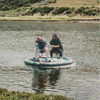 Thumbnail for 2 People on a Funwater SpinFish Pro 360° Inflatable Floating Fishing Boat | Stable Circular Platform