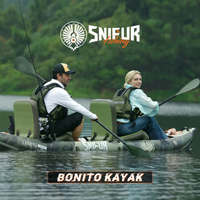 Thumbnail for 2 Person on Funwater Silent North Bonito 12’6” Inflatable Tandem Fishing Kayak