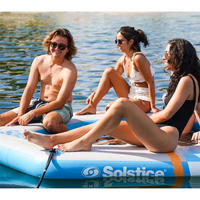 Thumbnail for 3 person on Solstice 6' Inflatable Hex Mesh Mini Dock