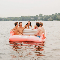 Thumbnail for 6 Perople on Airhead Classic Cruiser Floating Platform | 8 Person Inflatable Lake Float Pink