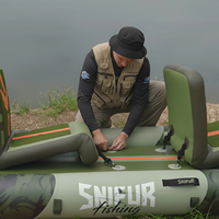 Thumbnail for A Man examining Funwater Silent North Bonito 12’6” Inflatable Tandem Fishing Kayak
