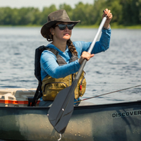 Thumbnail for A Person using Carlisle Economy Canoe Paddle for rowing a Kayak