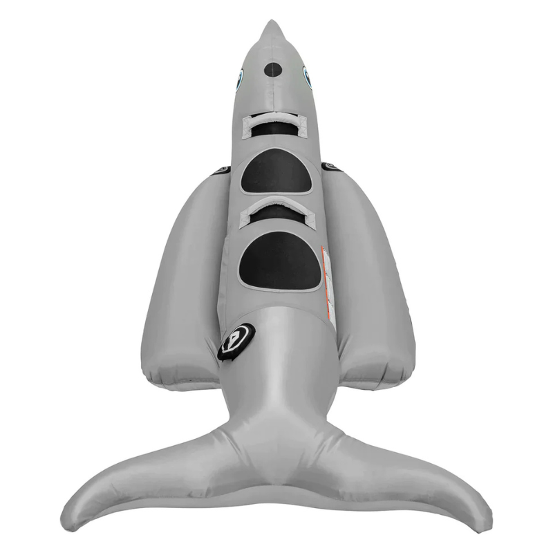Airhead 2 Person Inflatable Floating Platform - Dolphin Towable Tube view from behind