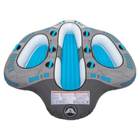Thumbnail for Airhead Quadra Cruiser Inflatable 1-4 Rider Towable Tube for Boating