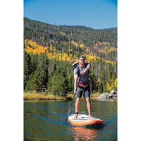 Thumbnail for A man on Advanced Elements 11' Hula Inflatable Paddle Board iSUP