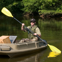 Thumbnail for A man using Point 65 Sweden Easy Tourer 220 cm Kayak Paddle – Yellow