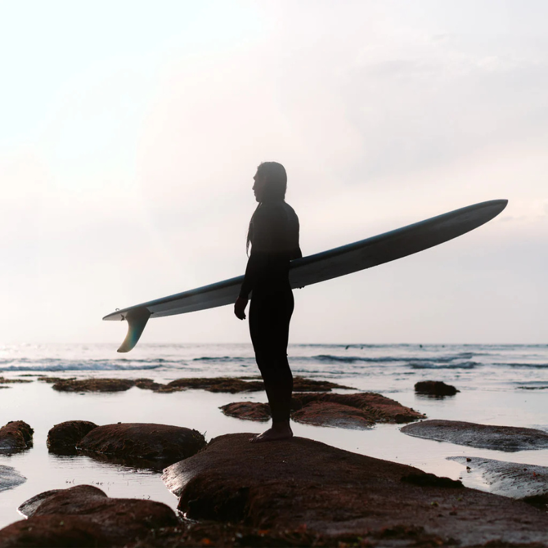 A person after using Badger SPF 40 Sport 2.9 oz Mineral Sunscreen Cream