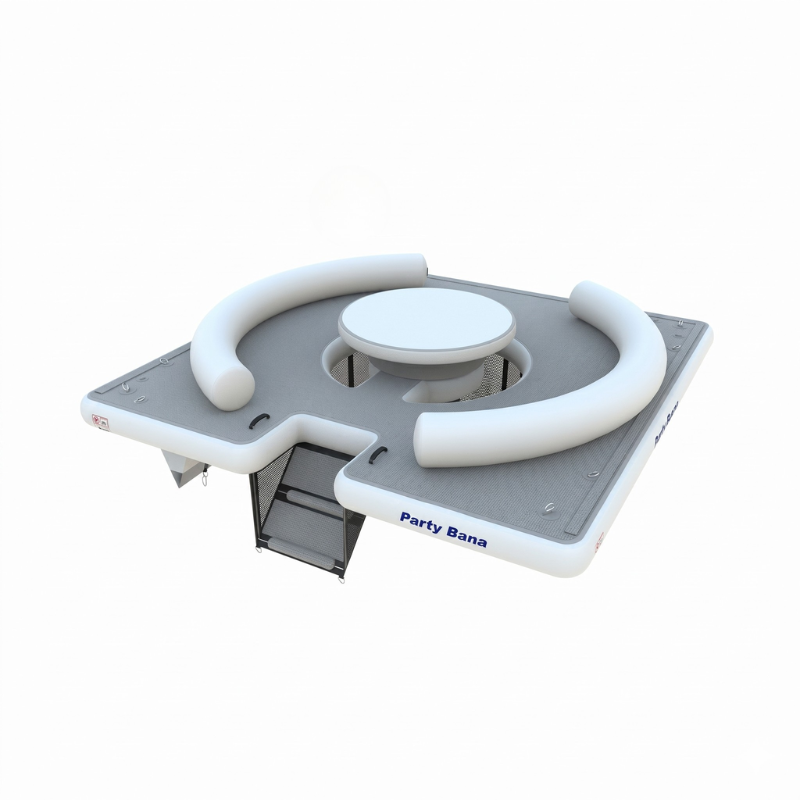 AquaBanas Party Bana 11'x11' Inflatable Platform – Deck Only