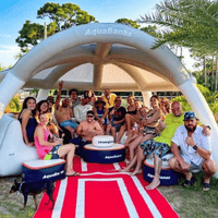 Thumbnail for AquaBanas Picnic Bana Inflatable Water Tent Lifestyle Photo