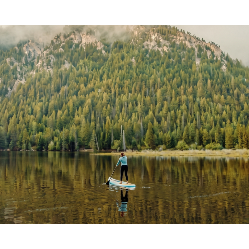 Badfish OverWater 14' Inflatable Stand Up Paddle Board | Tandem SUP-yak Hybrid for Family, Adventure & Fishing