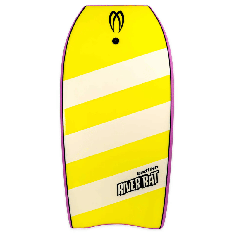 Badfish River Rat 40" River Surfing Bodyboard | High-Performance Whitewater Board -  Pink Bottom