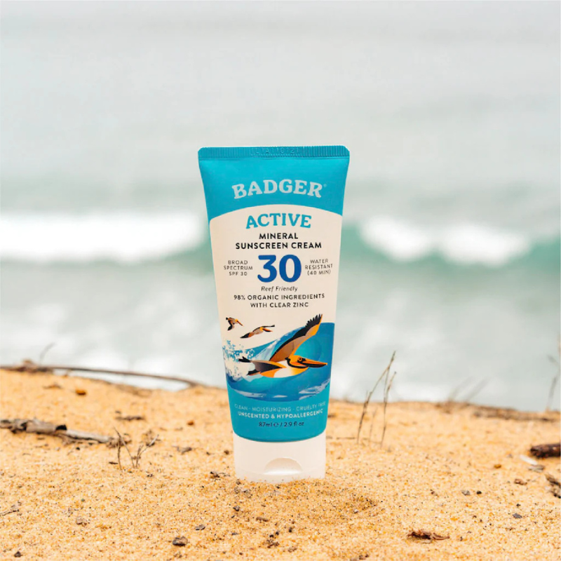 Badger SPF 30 Active 2.9 fl oz Mineral Sunscreen Cream lifestyle photo