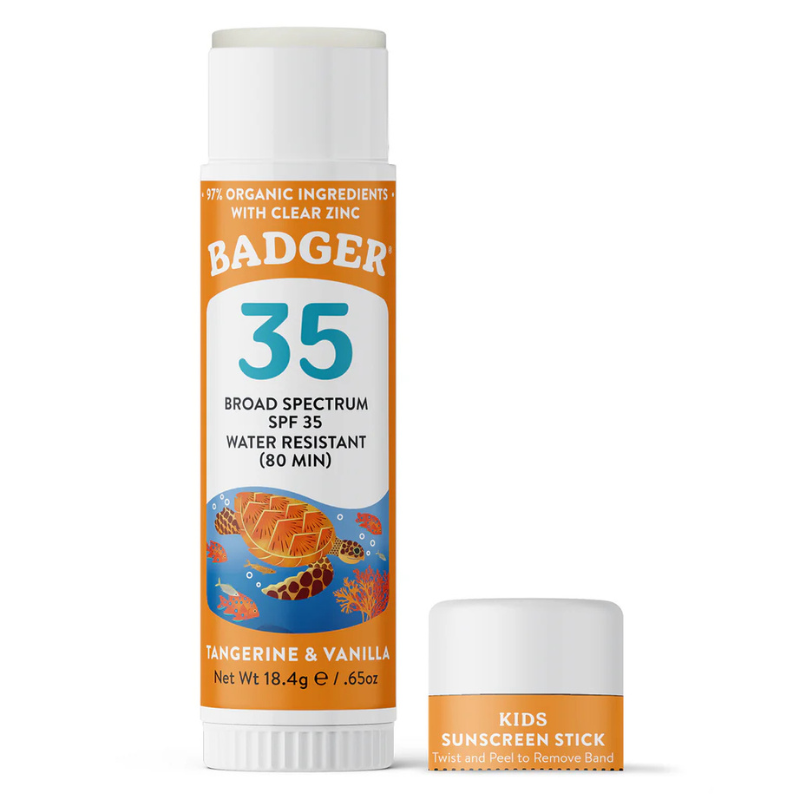 Badger SPF 35 Kids 0.65 oz Mineral Sunscreen Face Stick