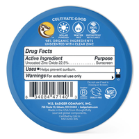 Thumbnail for Badger 2.4 oz SPF40 Sport Mineral Sunscreen Tin back