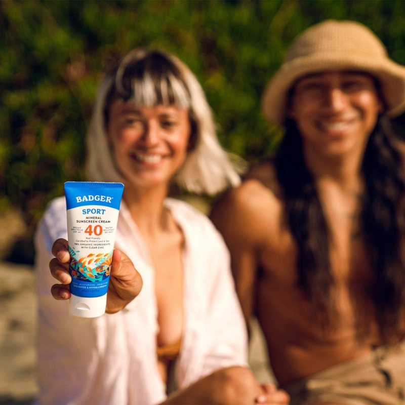 Badger SPF 40 Sport 2.9 fl oz Mineral Sunscreen Cream lifestyle 