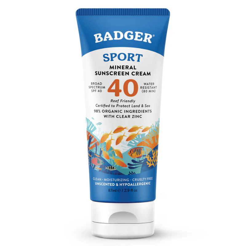 Badger 2.9 oz  SPF40 Sport Mineral Sunscreen Cream