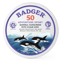 Thumbnail for Badger 2.4 oz SPF50 Adventure Mineral Sunscreen Tin