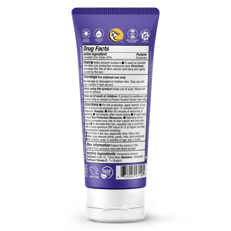 Badger 2.9 oz  SPF 50 Adventure Mineral Sunscreen Cream back