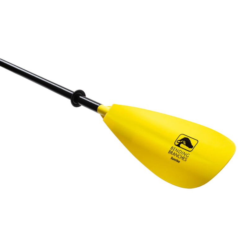 Bending Branches Sunrise Glass 2‑Piece Kayak Paddle Yellow Right side blade 